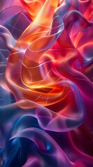 Poster - Captivating Kaleidoscopic Curves   Dynamic Digital Abstract Art with Vibrant Colors and Hypnotic