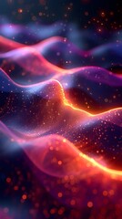 Poster - Captivating Abstract Wavy Flowing Colorful 3D Rendered Digital Gradients and Amorphous Shapes