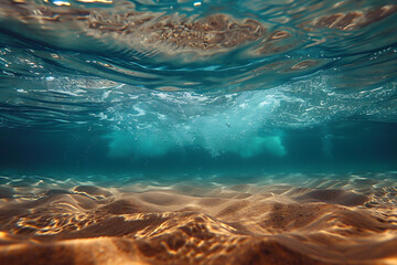 Wall Mural - crystal-clear ocean water with beautiful sand visible on the bottom