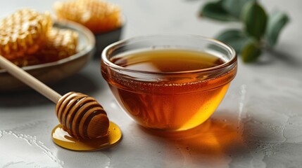 Wall Mural - Sweet Honey in a Glass Bowl