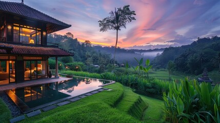 Wall Mural - Traditional house with fresh view