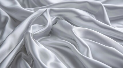 Poster - Experience the allure of luxury with this elegant white silver fabric, crafted with a sumptuous satin texture and a delicate natural blur for a sophisticated aesthetic