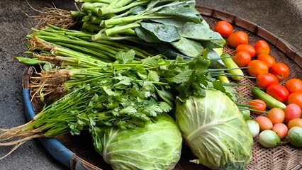 Fresh vegetables, natural food for cooking