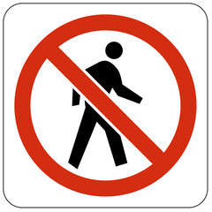 Wall Mural - Pedestrian walkways sign