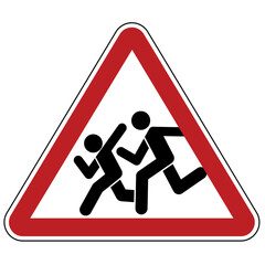 Wall Mural - Pedestrian walkways sign