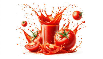 Wall Mural - Tomato Splash