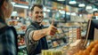 © Khalis Mustapha - Smiling Cashier Giving Thumbs Up in Retail Store for Business and Marketing Use