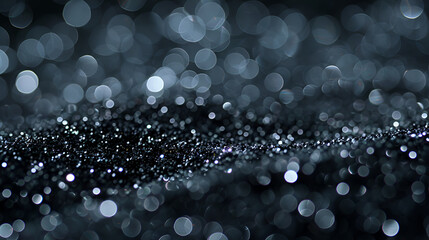Poster - Sparkling and Romantic Background, Luxurious sparkling silver background with crisp bokeh, perfect for high-end product displays, festive decor
