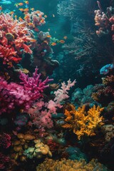 Wall Mural - Vibrant Underwater Coral Reef Ecosystem