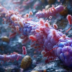 Poster - Flourishing Bacterial Colonies in Dynamic Gut Microbiome Visualization