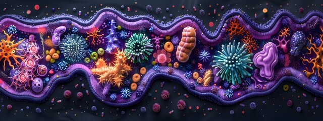 Poster - Visually Captivating of Complex Microbial Ecosystems and Gut Skin Microbiome Network