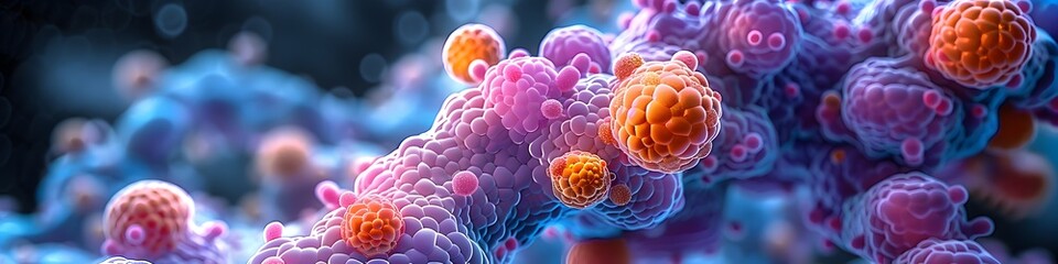 Poster - Vibrant Microscopic Depiction of the Skin Microbiome Scientific Infographic