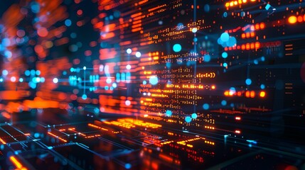 programming and code development abstract bright wallpaper