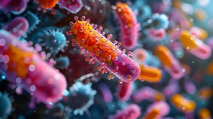 Poster - Captivating Portrayal of Gut and Skin Microbiota Thriving Microbiome Dynamic Biome Intricate