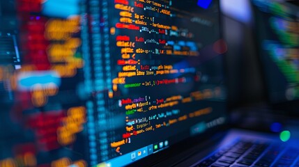 programming and code development abstract bright wallpaper