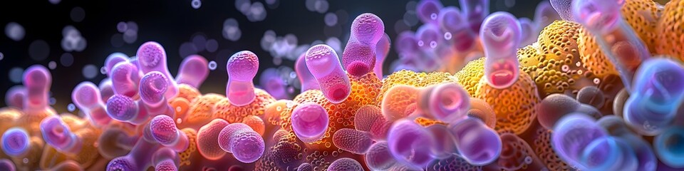Poster - Unveiling the Vibrant Gut Microbiome An Intricate Network of Colorful Microbial Structures