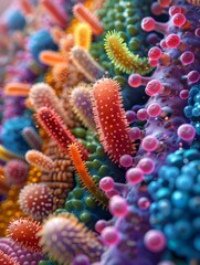 Poster - Unveiling the Intricate Gut Microbiome A Comprehensive View of Intestinal Bacteria and Colorful
