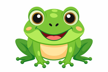 Wall Mural - baby frog smiling vector illustration