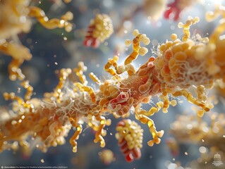 Poster - Cinematic Visualization of the Microbiome in Action Dramatic Macro Footage Capturing the Symbiotic