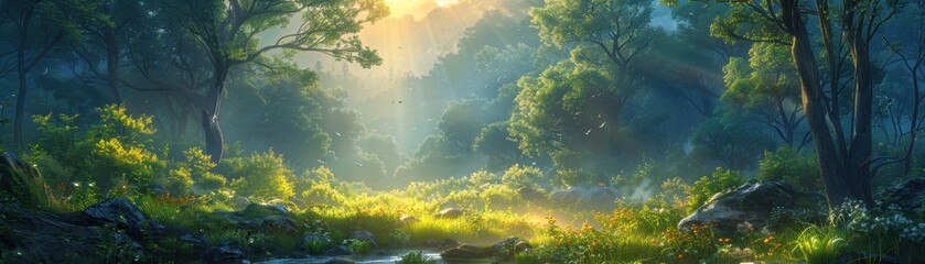 Wall Mural - earth forest concept