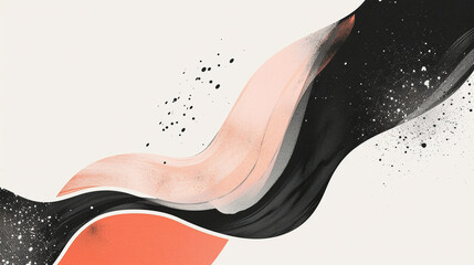 Wall Mural - salmon, black and white gradient background. powerpoint and business background