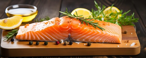 Wall Mural - importance of omega 3 fish in the diet