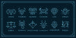 © Ramosh Artworks - Collection of zodiac signs icons. 12 signs of astrology. Attribute of a horoscope or cosmos. modern simple Line art of horoscope astrological icons. fortune telling and occultism