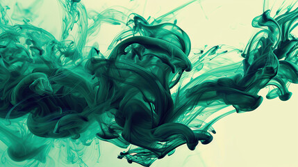 Wall Mural - I imagine a flowing abstract background blending shades of blue and green