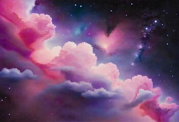 Wall Mural - love across the universe: a dreamy valentine's day card