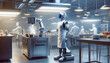 © Yasar - An image captures a robot chef in an industrial kitchen, embodying the future of culinary arts.