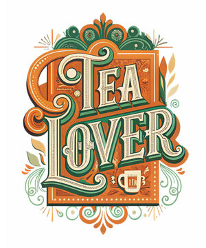Tea lover t shirt design