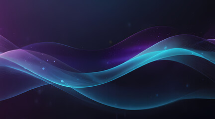 Abstract light background with soft, flowing waves of blue and purple light
