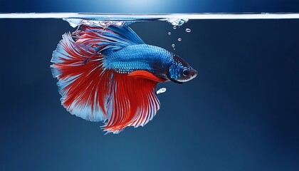 Wall Mural - Fighting fish in a fish tank