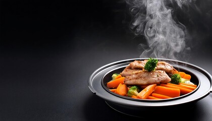 Sticker - grilled meat with vegetables