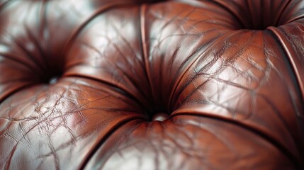 Sticker - Close up photo of a sofa showing genuine leather texture