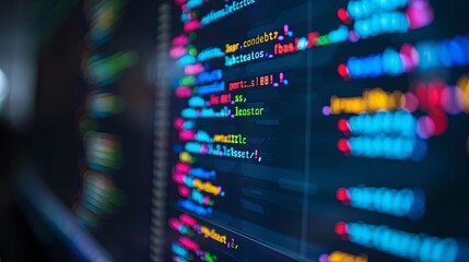 programming and code development abstract bright wallpaper
