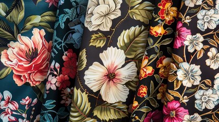 Poster - Vintage floral patterns and artistic textiles featuring all over designs