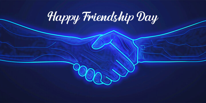 Friendship day poster, banner, greeting card