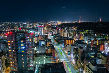 Wall Mural - 宮城県仙台市 SS30展望ロビーからの夜景