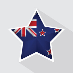 Canvas Print - New Zealand Flag Star Shape Icon