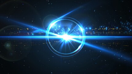 Wall Mural - glowing light, abstract circle for technology and design.