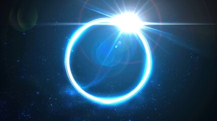 Wall Mural - glowing light, abstract circle for technology and design.
