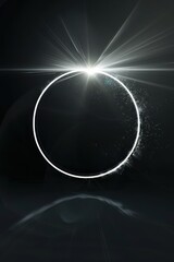 Wall Mural - glowing light, abstract circle for technology and design.