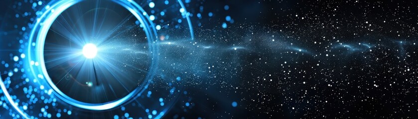 Wall Mural - glowing light, abstract circle for technology and design.