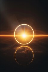 Wall Mural - glowing light, abstract circle for technology and design.