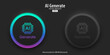 © S and V Design - Generative AI buttons. A set of active and inactive black buttons with Generate AI symbols. Artificial intelligence learning technology concept. Neumorphism style, UI UX design, Vector illustration.