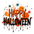 © Sumondesigner_42 - Happy Halloween typography with splattered paint  for t-shirt, banner, and poster design