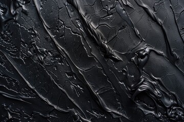 Poster - A close-up shot of a black textured surface with intricate patterns