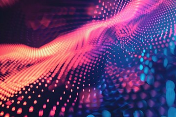 Poster - A close-up shot of a computer screen with a blurry background, ideal for use in technology and computing contexts