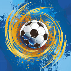 Football 2024 in Germany pattern background	
